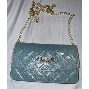 Pink Haley Blue Glittery Jelly Crossbody Purse